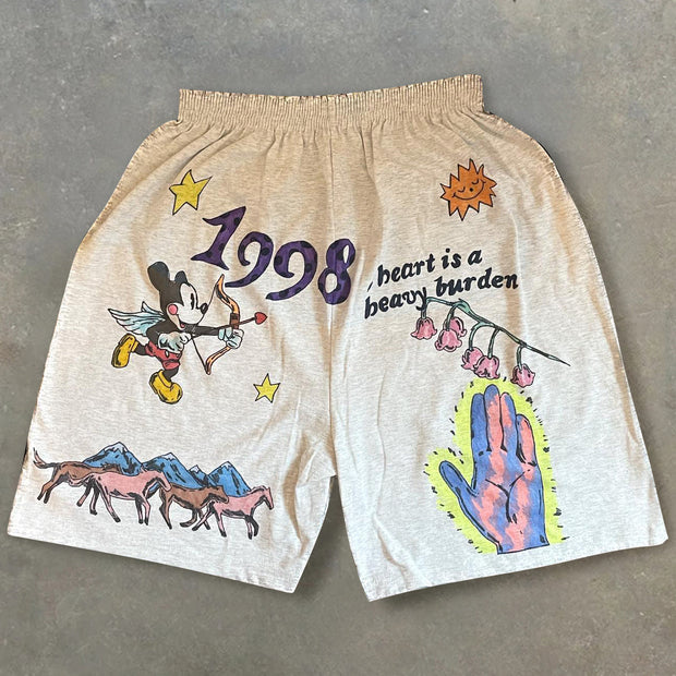Preppy casual print shorts