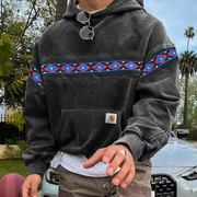Retro Trendy Hip Hop Fashion Printed Hoodie