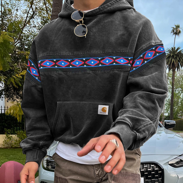 Retro Trendy Hip Hop Fashion Printed Hoodie