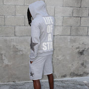 Lucky Zip-Up Hoodie Shorts Two-Piece Set