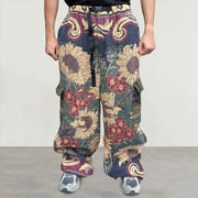 Retro hip-hop trendy tapestry trousers