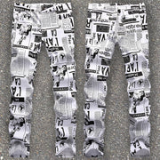 Statement print casual street jeans