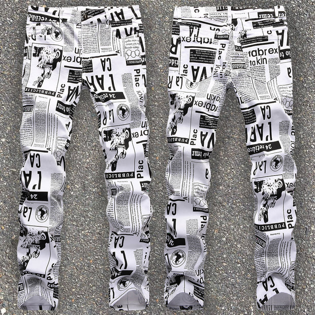 Statement print casual street jeans