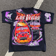 Street Style Racing Print Short Sleeve T-Shirt