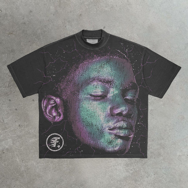 Starry Sky Rock Festival Casual Street T-Shirt