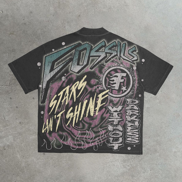 Starry Sky Rock Festival Casual Street T-Shirt