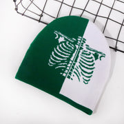 Personalized fashion skeleton jacquard knitted hat