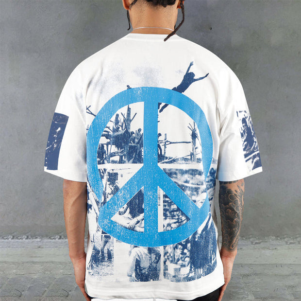 Casual Street Vintage Print T-Shirt
