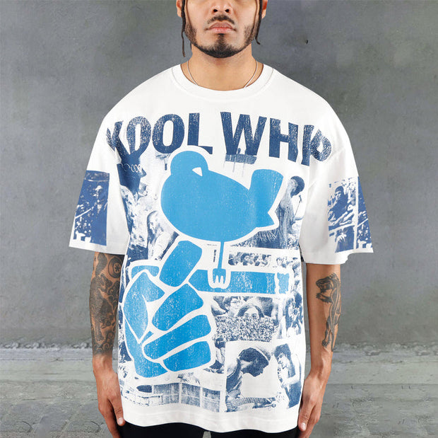 Casual Street Vintage Print T-Shirt