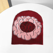 Trendy printed street warm pattern multi-color couple hat