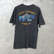 Cartoon motorcycle print short-sleeved T-shirt