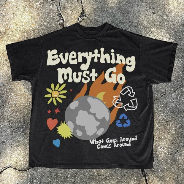 Everything Must Go Print Short Sleeve T-Shirt