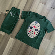 Retro Spoof Fashion Casual Short Sleeve Suit