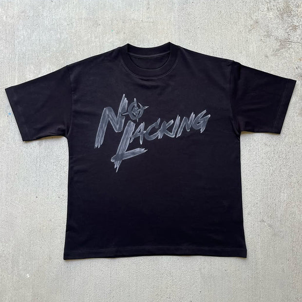No Lacking Print Short Sleeve T-Shirt