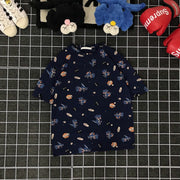 Tide brand cartoon loose printed t-shirt