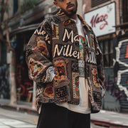 Retro trend fashion street lapel jacket