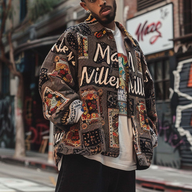 Retro trend fashion street lapel jacket