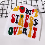 Personalized all-match letter jacquard knitted hat