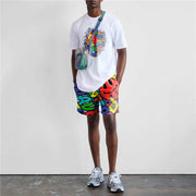 Street Fashion Hippie Print Short Sleeve Two Piece