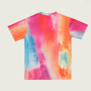 Street tie-dye smiley face English loose T-shirt