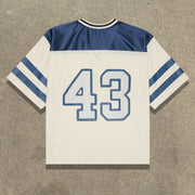 Casual Street Retro Stitching Jersey