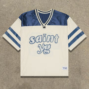 Casual Street Retro Stitching Jersey