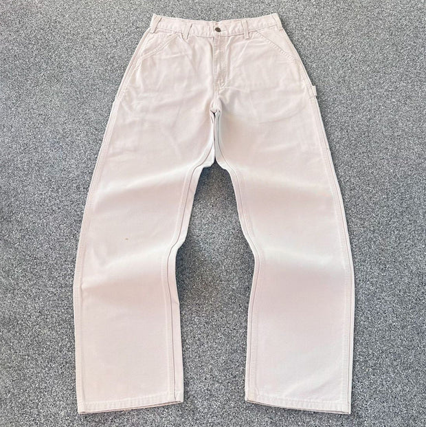 Casual Solid Color Multi-Pocket Pants