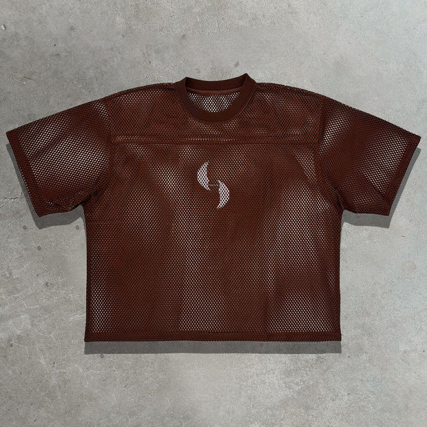 God Got Me Casual Street Mesh Panel Jersey