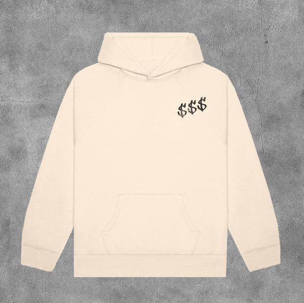 Casual Get Rich Or Die Print Long Sleeve Hoodies