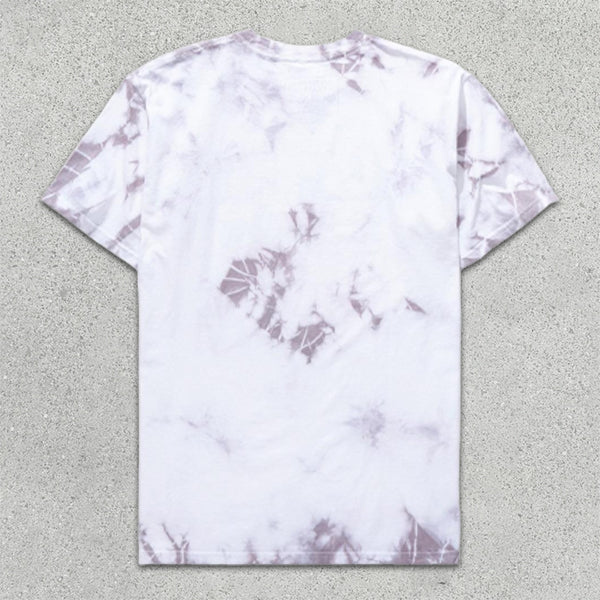 Skull Print Tie-Dye Short Sleeve T-Shirt