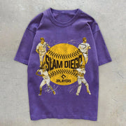 Retro Print Tide Brand Short Sleeve Sports T-Shirt