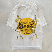 Retro Print Tide Brand Short Sleeve Sports T-Shirt