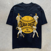 Retro Print Tide Brand Short Sleeve Sports T-Shirt