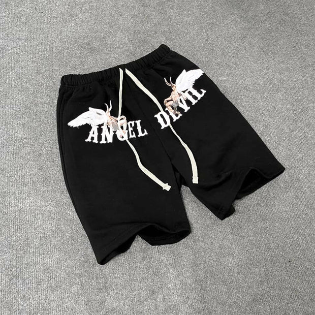 Street Angel Print Track Shorts