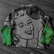 Casual Retro Lapel Tapestry Zip Jacket