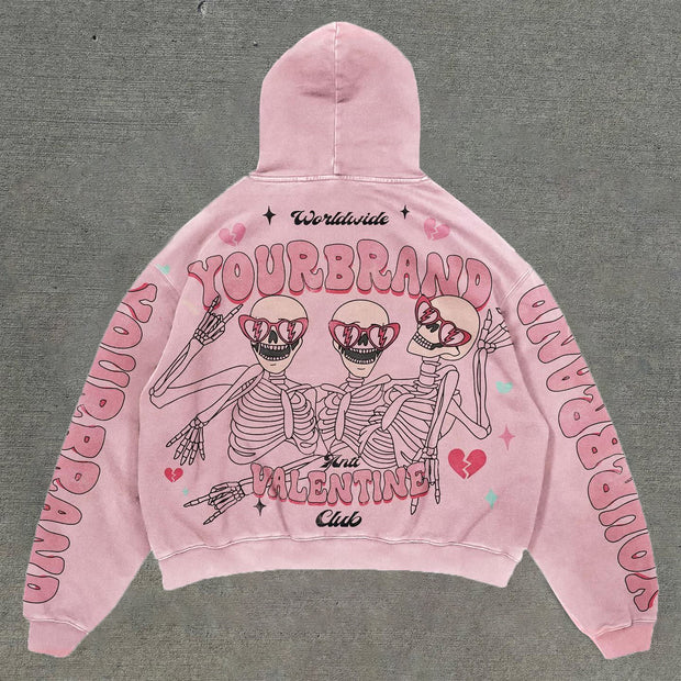 Casual personalized skull hoodie