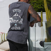 snow mountain print waistcoat