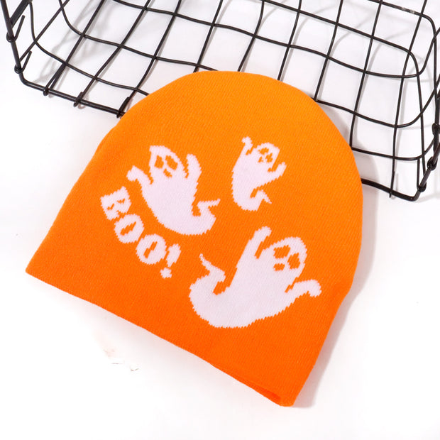 Ghost pattern knitted hat
