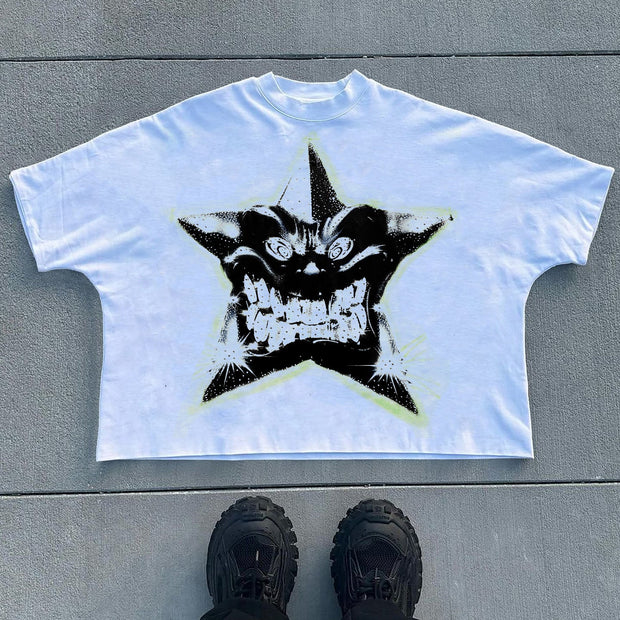 Evil Hell Lucky Star Casual Street T-shirt
