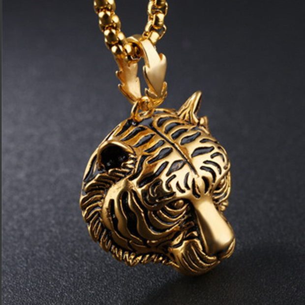 Vintage Tiger Head Personality Pendant