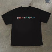 Shattered Hearts Print Short Sleeve T-Shirt