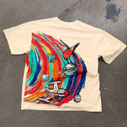 Shattered Hearts Print Short Sleeve T-Shirt