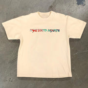 Shattered Hearts Print Short Sleeve T-Shirt