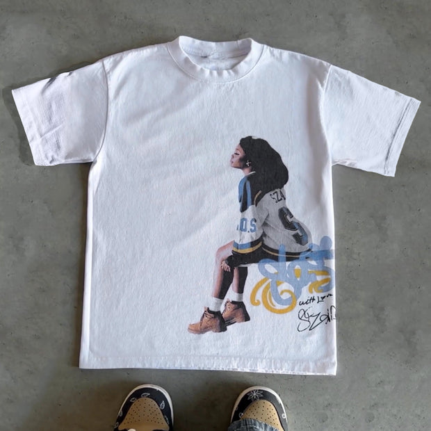 SZA Print Short Sleeve T-Shirt