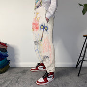 Personalized street style men's printed trousers fashion sports pants