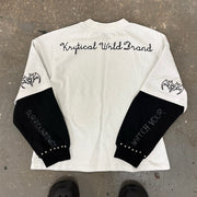 Street color contrast stitching youngboy sweatshirt