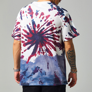 Street style skull tie-dye street short-sleeved T-shirt