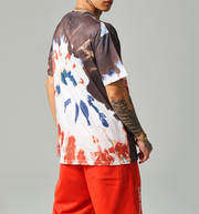 Street style skull tie-dye street short-sleeved T-shirt