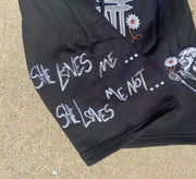 Daisy skull casual street sports shorts