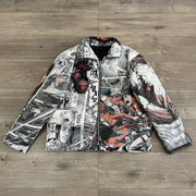 Street Style Anime Print Long Sleeve Zipped Jacket